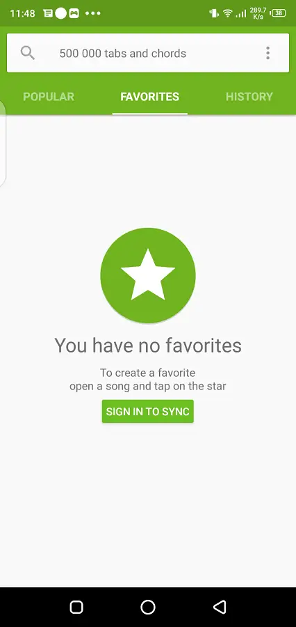 Screenshot of Songsterr App